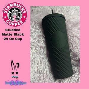 ❌SOLD ON MERCARI❌Starbucks Matte Black Studded 24oz Cup